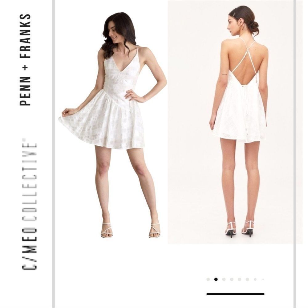 C/MEO Same Things Dress  Embroidery Detail, Mini Dress Fully Lined Size L NWT